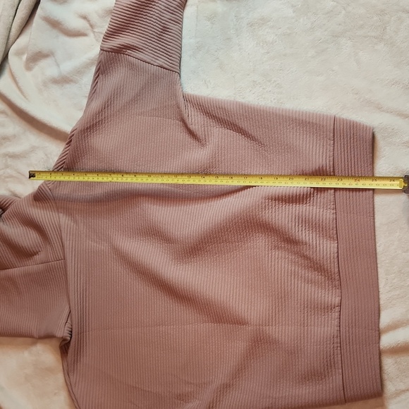 Mondetta drop shoulder cowl neck dusty rose sweatshirt - Picture 6 of 8